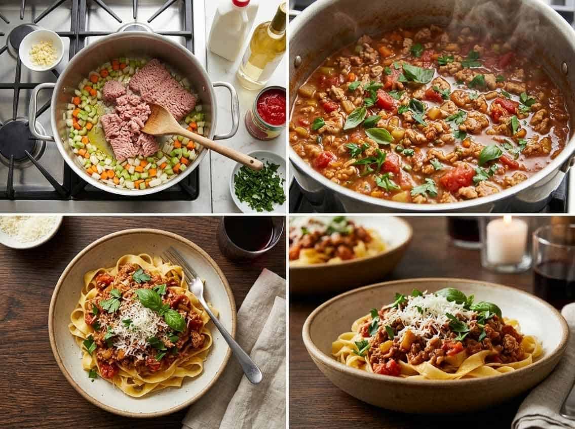Ina Garten Turkey Bolognese process