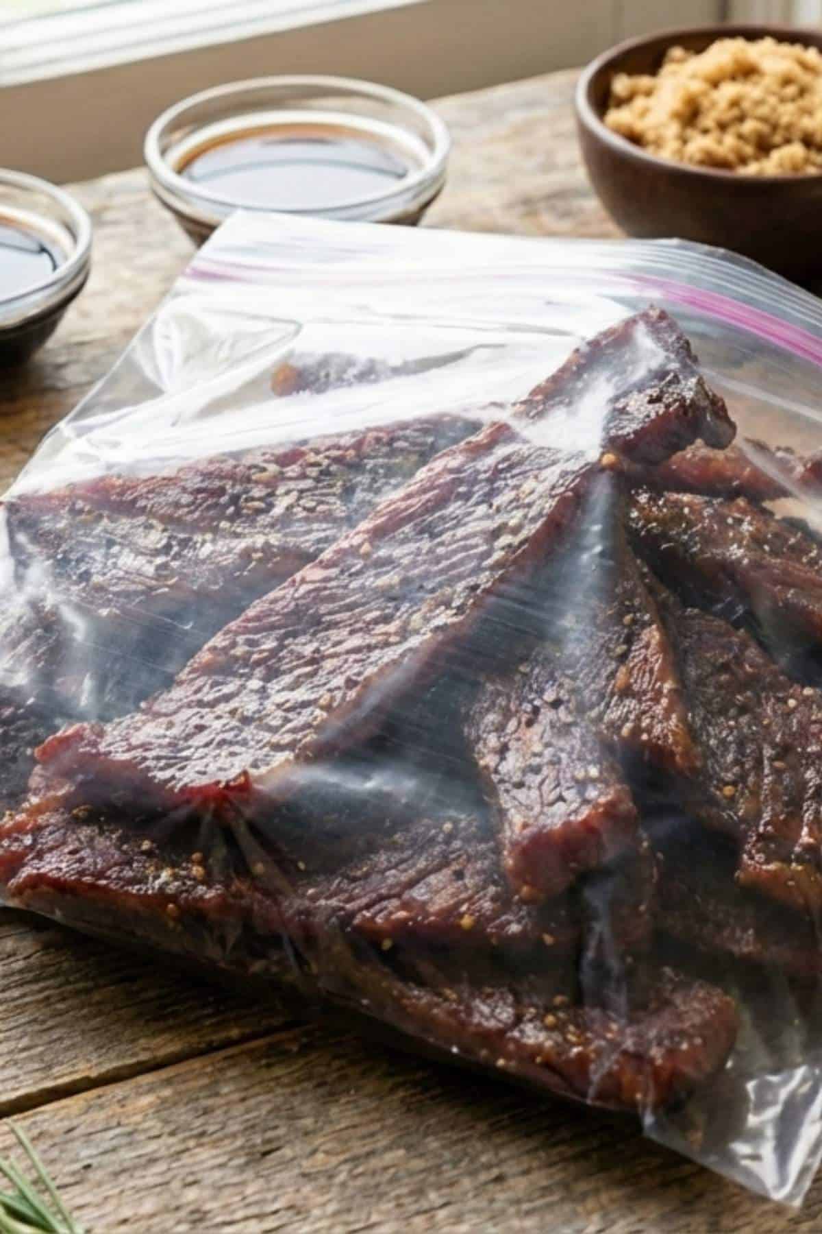 applewood smoked jerky in a bag