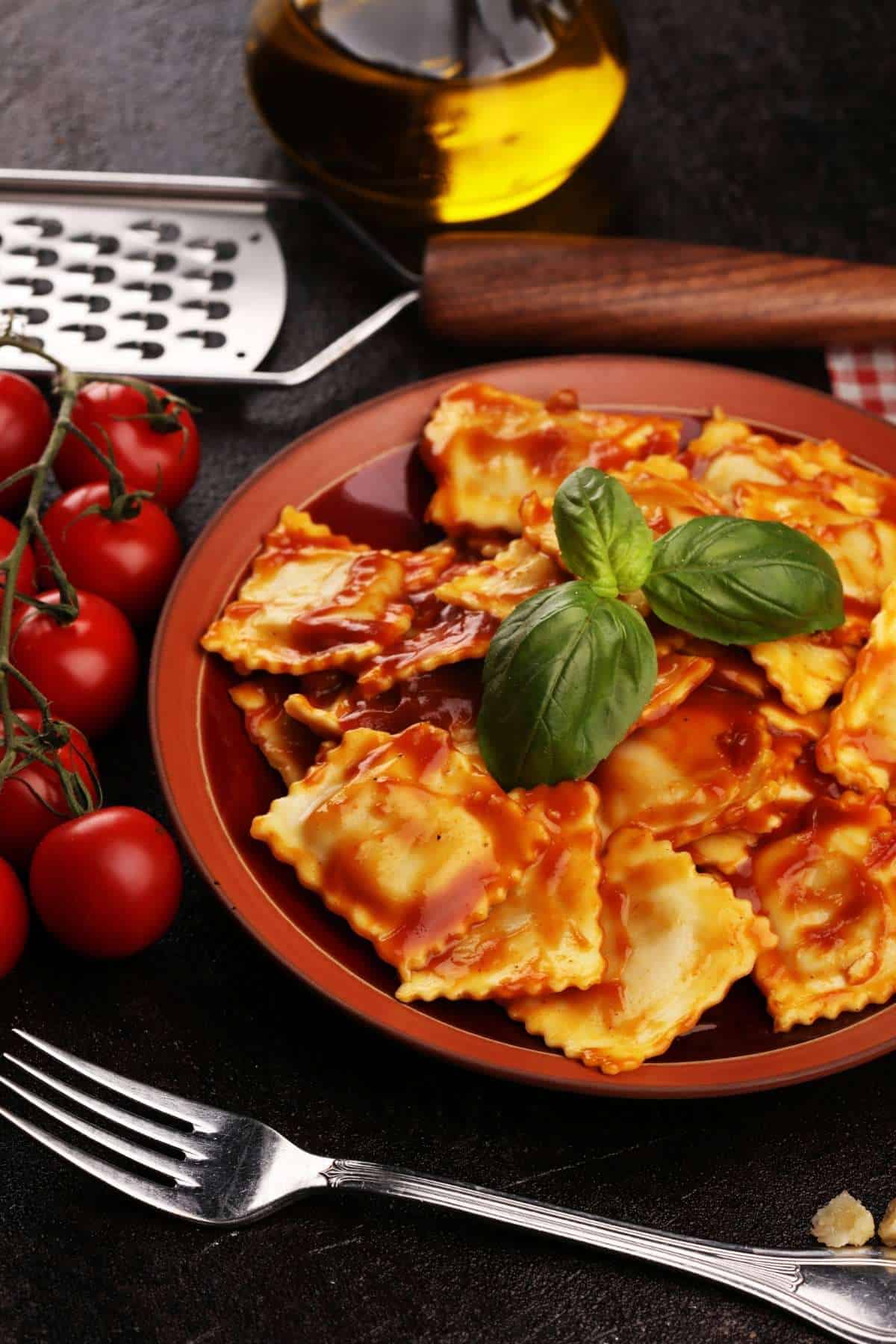 chef boyardee beef ravioli on a plate