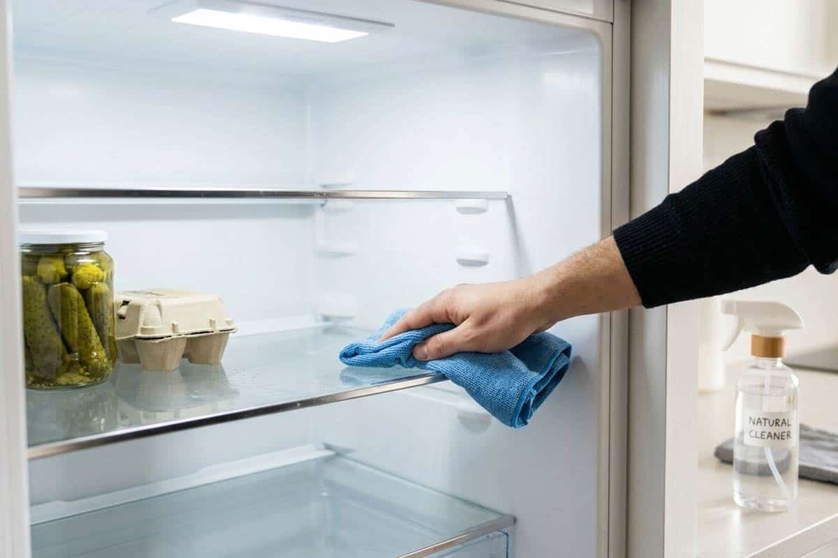 cleaning refrigerator glass shelves