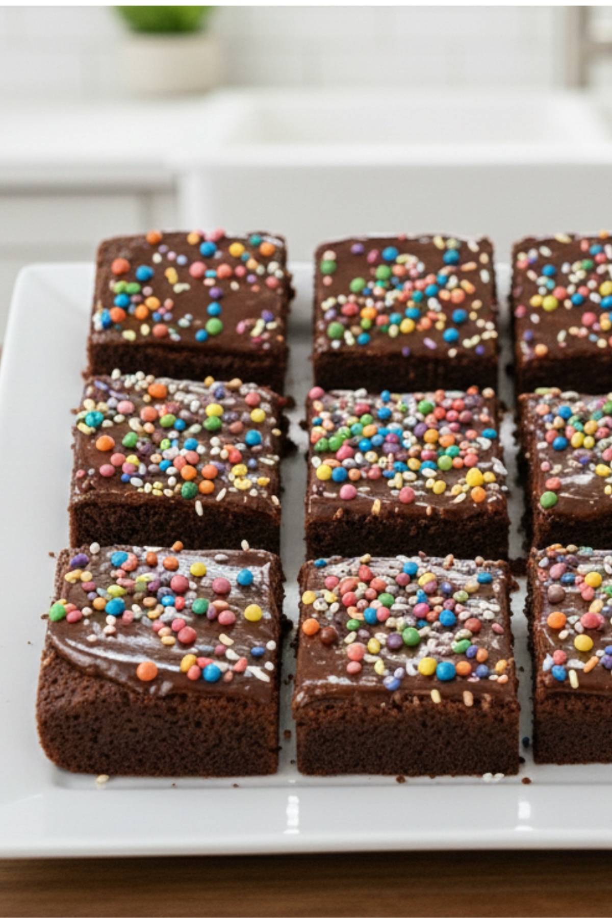 cosmic brownies on a white plate