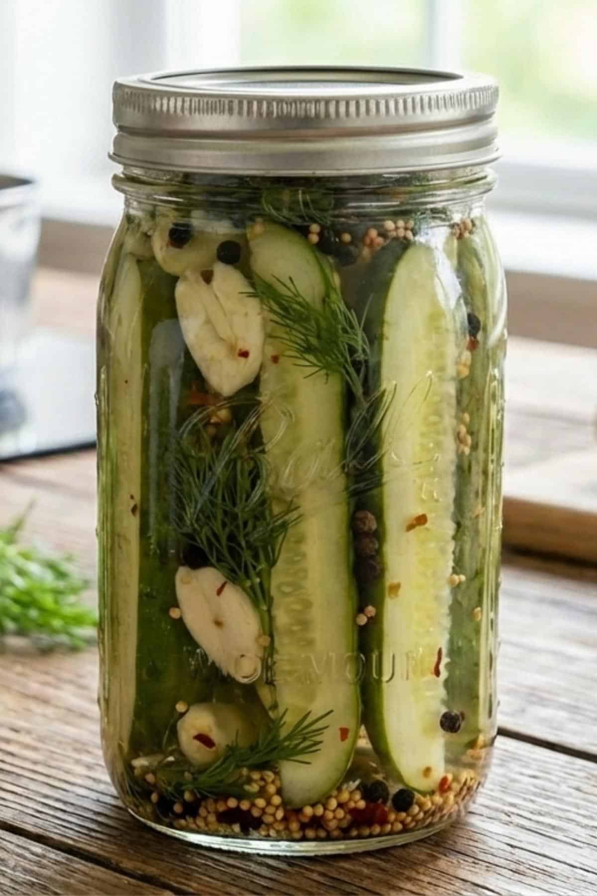 garlic dill pickles in a jar garlic dill pickles in a jar