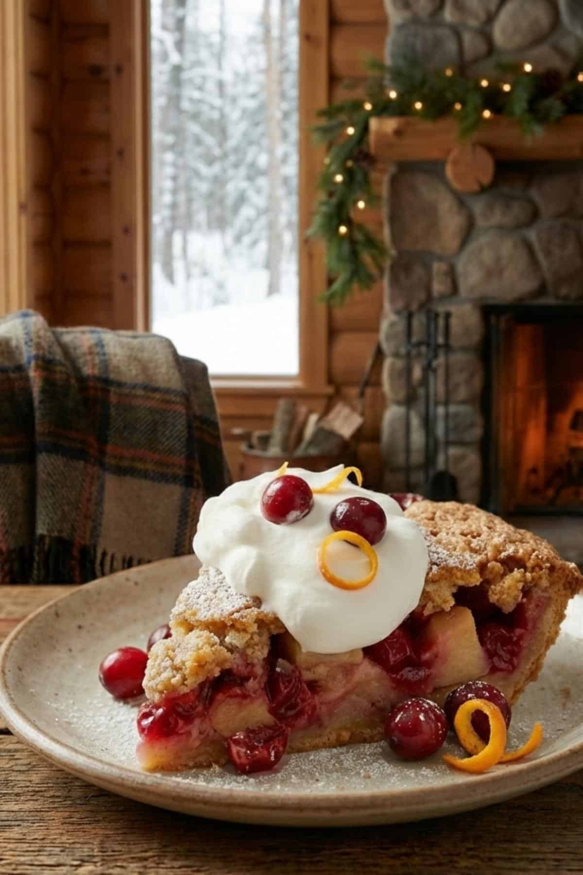 ina garten apple cranberry cake with whipped cream