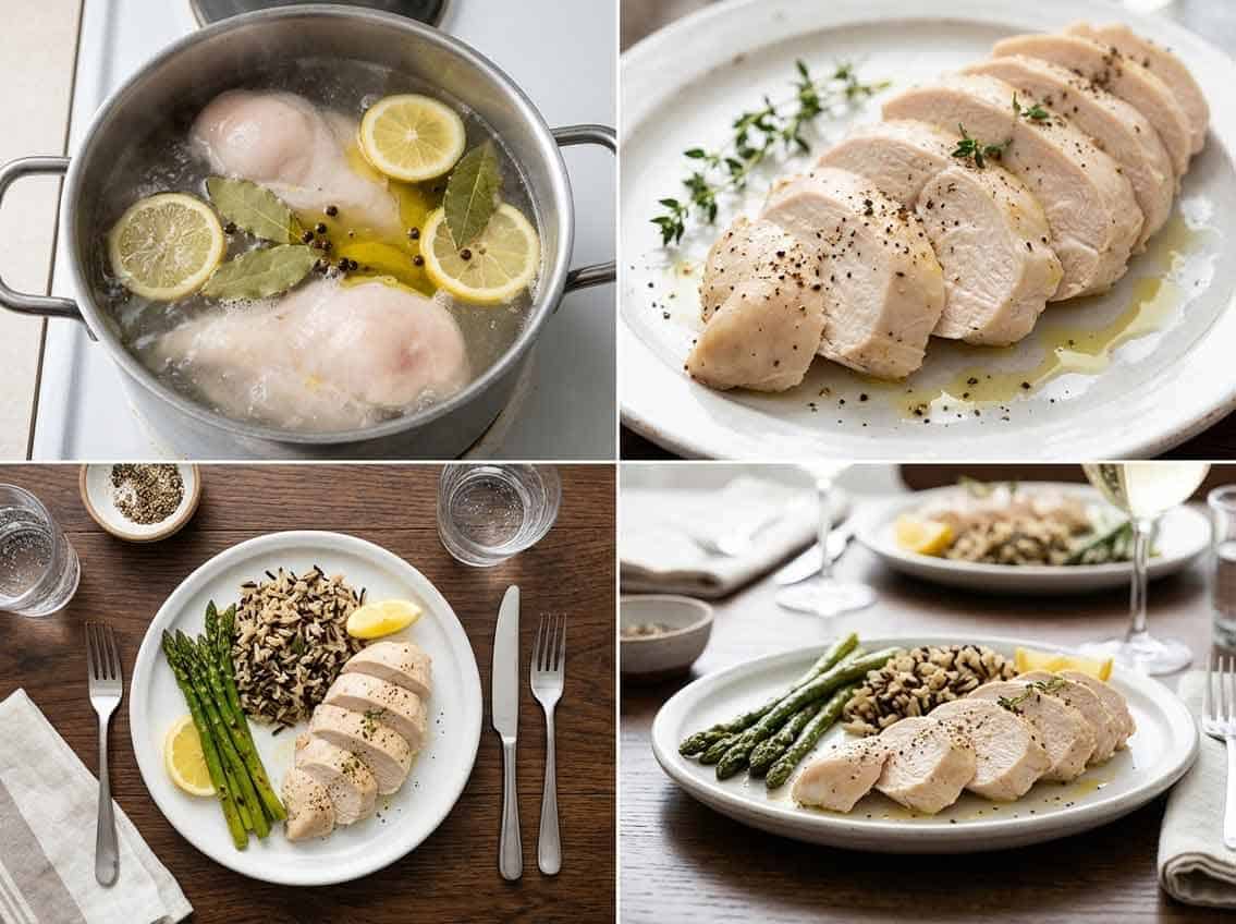 ina garten poached chicken breast process