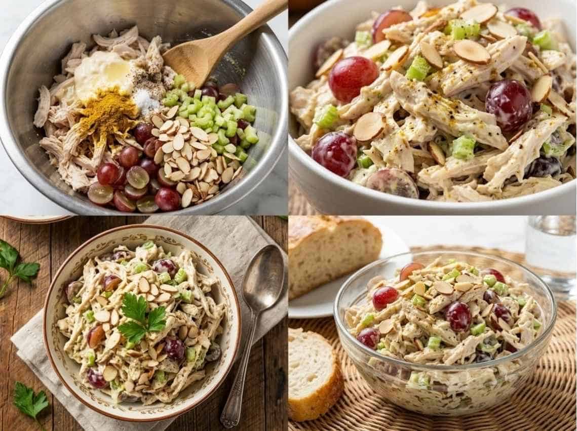 paula deen chicken salad process