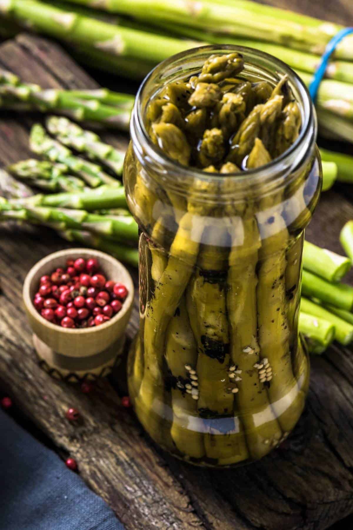 pickled asparagus in a jar pickled asparagus in a jar