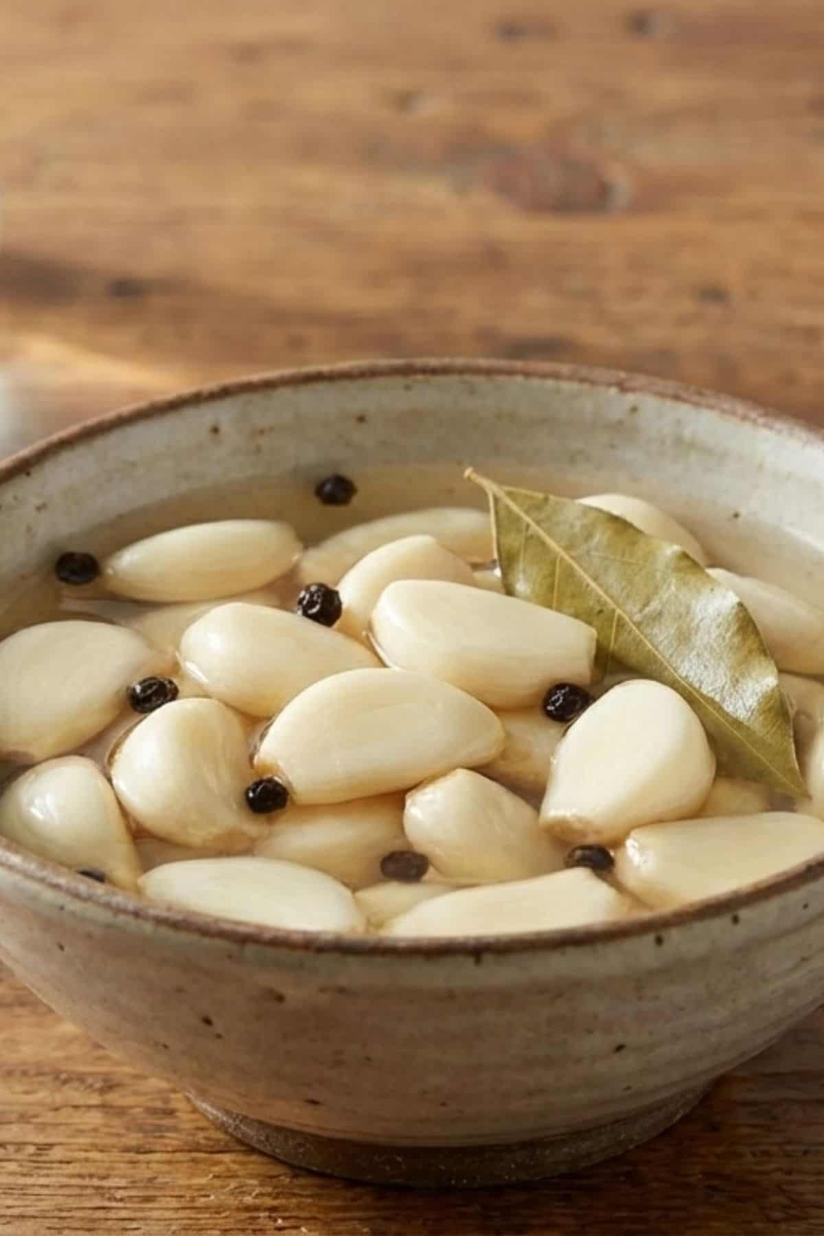 pickled garlic in a bowl