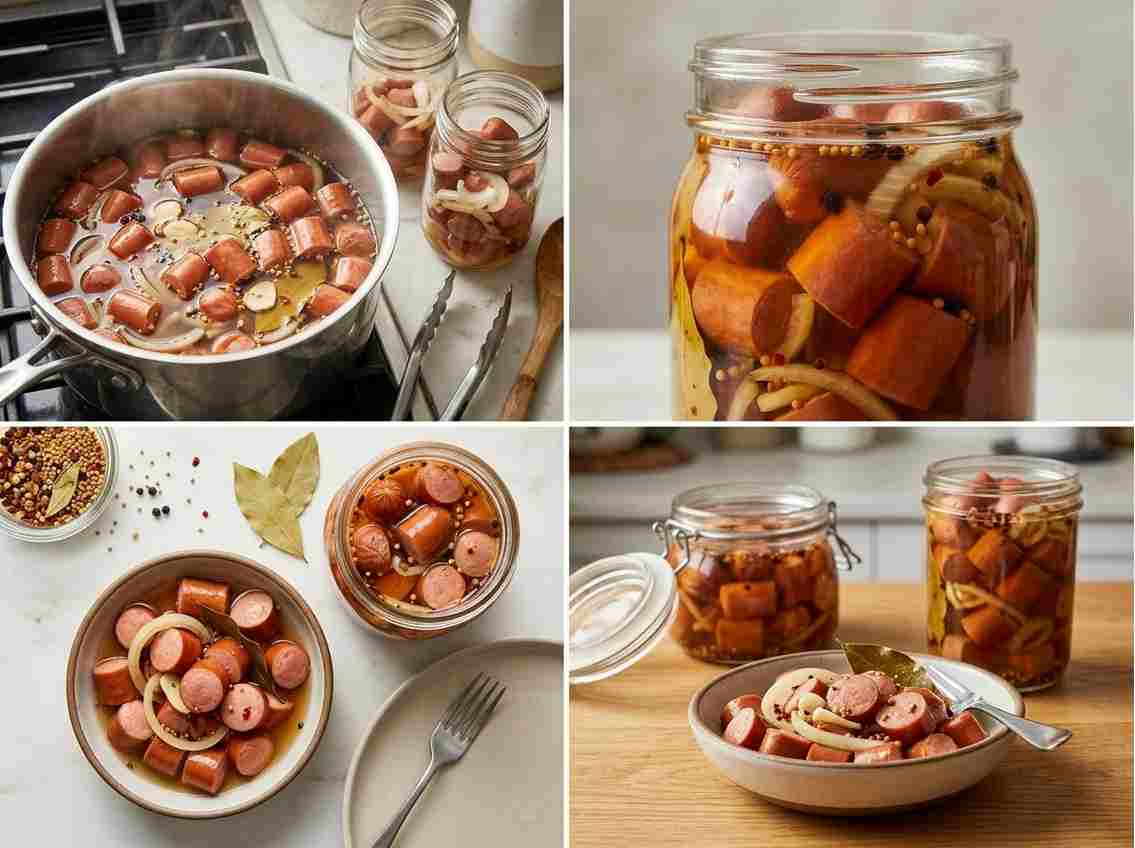 pickled hot dogs process